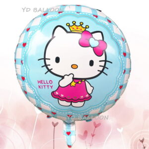 Ballons Hello Kitty reine bleu 10 pièces