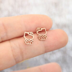 Boucle d’oreille Hello Kitty or rose