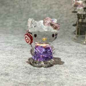 Figurine Hello Kitty cristal violet
