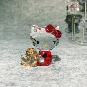 Figurine Hello Kitty cristal rouge