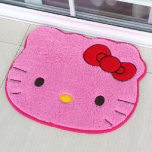 Tapis Hello Kitty Emoji rose bonbon