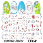 Nail art Hello Kitty relief 3D pastel
