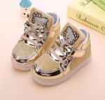 Chaussures Hello Kitty nœud or