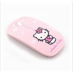 Souris USB sans fil Hello Kitty rose