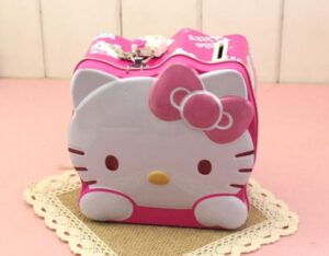 Tirelire Hello Kitty kawaï rose