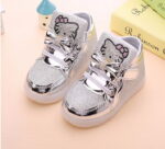 Chaussure Hello Kitty nœud argent