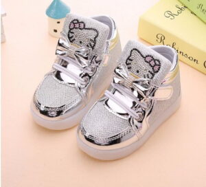 Chaussure Hello Kitty nœud argent