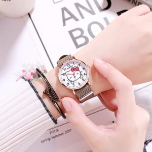 Montre Hello Kitty simple marron clair