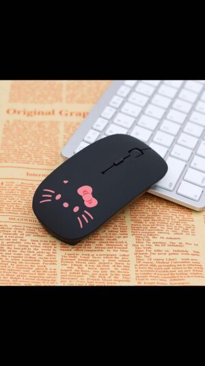 Souris Hello Kitty USB sans fil noire
