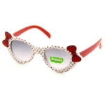 Lunettes de soleil Hello Kitty blanc à pois rouge