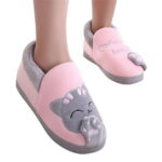 Chaussons Hello Kitty smile rose et gris