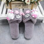 Chaussons tongs Hello Kitty gris
