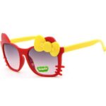 Lunettes de soleil Hello Kitty rouge nœud jaune