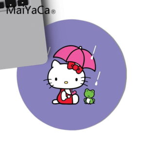 Tapis de souris Hello Kitty violet rond