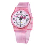 Montre Hello Kitty transparente rose