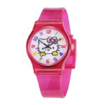 Montre Hello Kitty transparent rouge