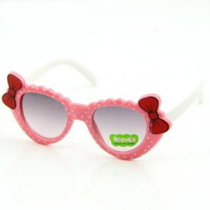Lunettes de soleil Hello Kitty rose à pois blancs