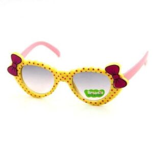 Lunettes de soleil Hello Kitty jaune pois rouge