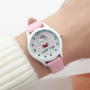 Montre Hello Kitty classique rose et blanc