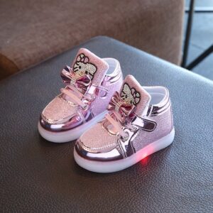 Chaussures Hello Kitty à paillettes rose