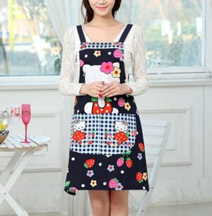 Tablier Hello Kitty fraise noir