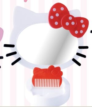 Miroir Hello Kitty avec peigne rouge