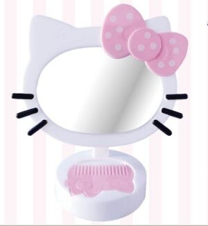 Miroir peigne Hello Kitty rose clair