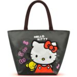 Sac à main Hello Kitty fourre-tout gris