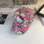 Casquette Hello Kitty fleur rose bonbon