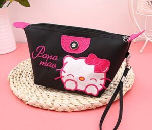 Trousse de maquillage Hello Kitty papa mao noir