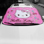 Pare-soleil solaire Hello Kitty rose