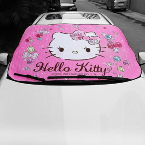Pare-soleil solaire Hello Kitty rose
