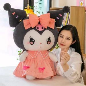 Peluche Kuromi rose 35 à 60 cm