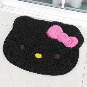 Tapis Hello Kitty emoji noir