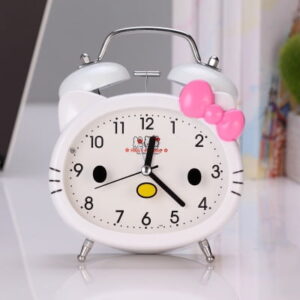 Réveil Hello Kitty ovale blanc