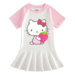 Robe Hello Kitty fraise rose bonbon
