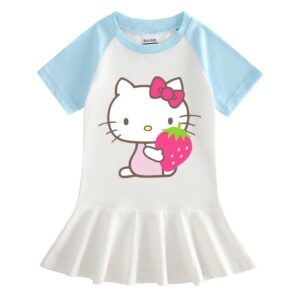 Robe Hello Kitty fraise bleue
