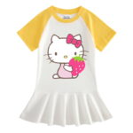 Robe Hello Kitty fraise jaune