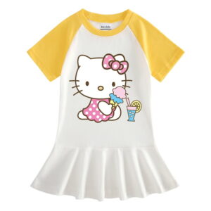 Robe Hello Kitty glace jaune