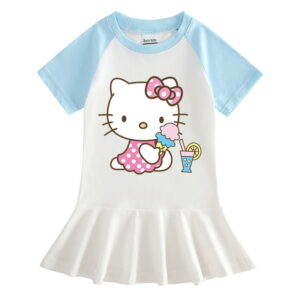 Robe Hello Kitty glace bleu