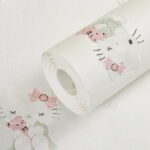 Papier peint Hello Kitty 3D blanc