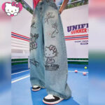 Pantalon large Hello Kitty kawaii