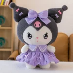 Peluche Kuromi robe violet