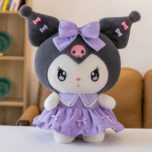Peluche Kuromi robe violet