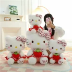 Grosse peluche Hello Kitty Charlotte à la fraise