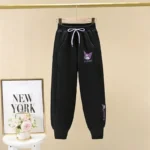 Pantalon Hello Kitty doux noir