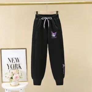 Pantalon Hello Kitty doux noir
