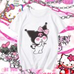 T-shirt Hello Kitty Kuromi cœur