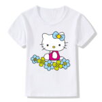 T-shirt Hello Kitty enfant fleur