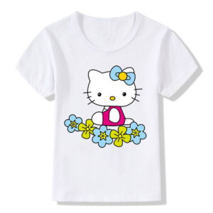 T-shirt Hello Kitty enfant fleur